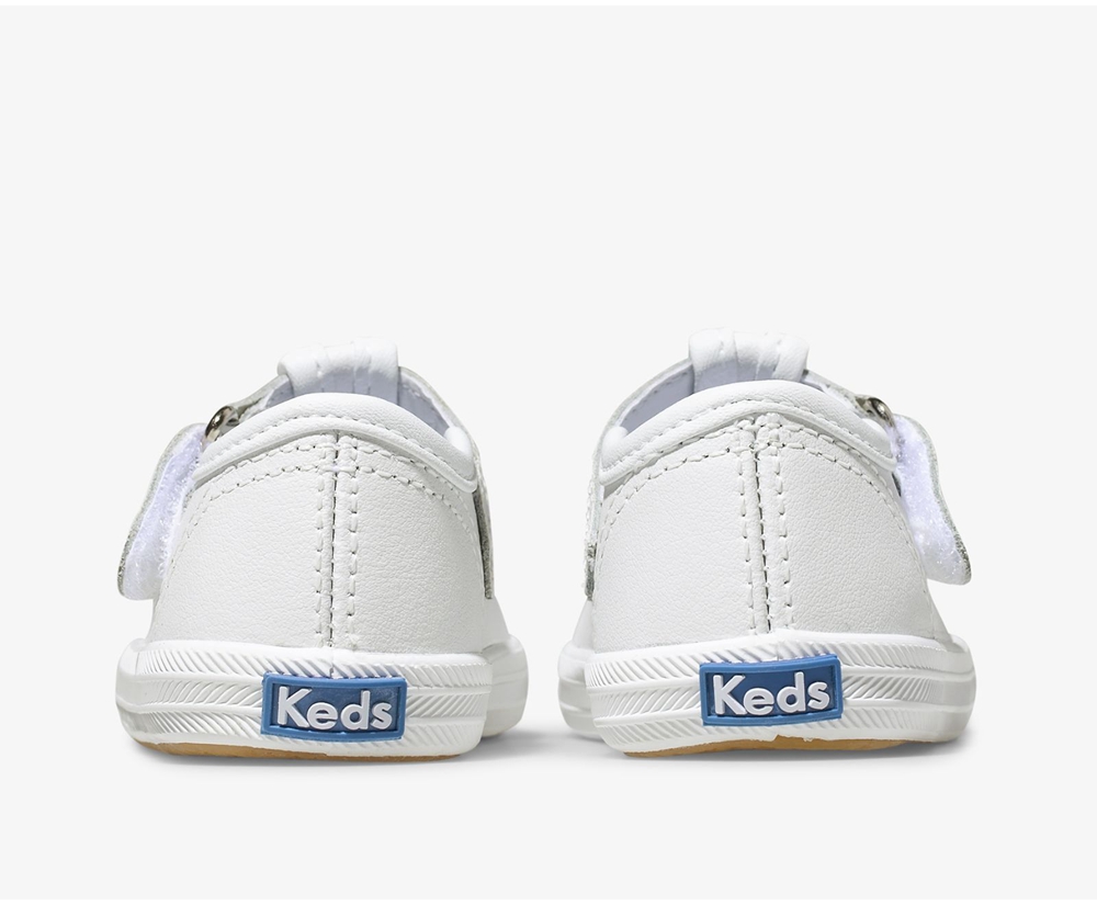 Slip Ons Keds Enfant Blanche - Champion Toe Cap T-Strap - 183-YEPUZA